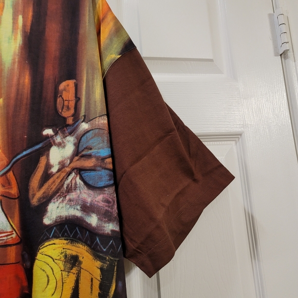 NWT! D M Z  Mens Brown Short Sleeve Good Times Graphic Tee 2XL - Picture 4 of 7